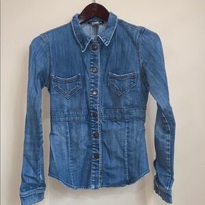 Frankie B. Denim Shirt Jacket Small 6
